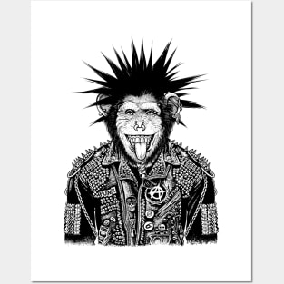 Punk monkey Posters and Art